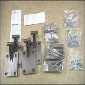 Complete Hardware: Bolts 1/4-20 x 2.25 inch (D-16). bolts 1/4-20 x 2 inch hex (M-4). screws No. 10-10 x 1.75 inch (I-24). lock nuts (E-16). wing nuts (J-4). washers (F-16). plate (B-4). instruction sheet.  retaining bracket.  4 locking plates (step 1)
