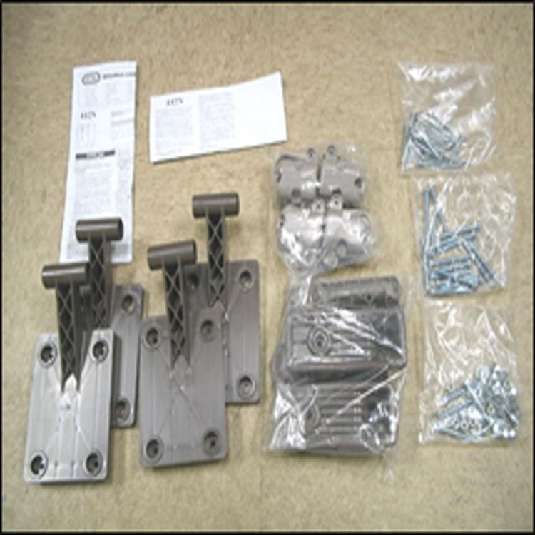 Complete Hardware: Bolts 1/4-20 x 2.25 inch (D-16). bolts 1/4-20 x 2 inch hex (M-4). screws No. 10-10 x 1.75 inch (I-24). lock nuts (E-16). wing nuts (J-4). washers (F-16). plate (B-4). instruction sheet. retaining bracket. 4 locking plates (step 1)