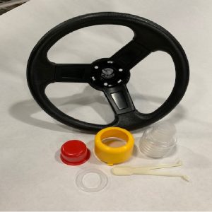 Steering Wheel (N) with Retaining Clip. O-Ring. Horn. Horn Bellows. Yellow Base