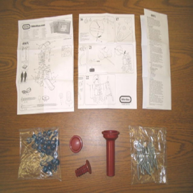 Hardware Pack: Hub Cover (G). Hub Pin (F). Steering Wheel Insert (E). Screw 2.5 in. (K). Screw 3.25 in. (Y). Bolt Cover Blue (X) and Instructions