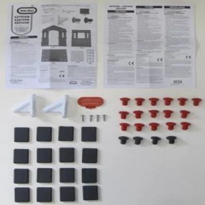 Hardware Pack:Red Screw-H  (16) Gray Screw-G (4).Red Roof Lock 16 (F).Red Flag holder 2 (I). Red Tool and Screws 4