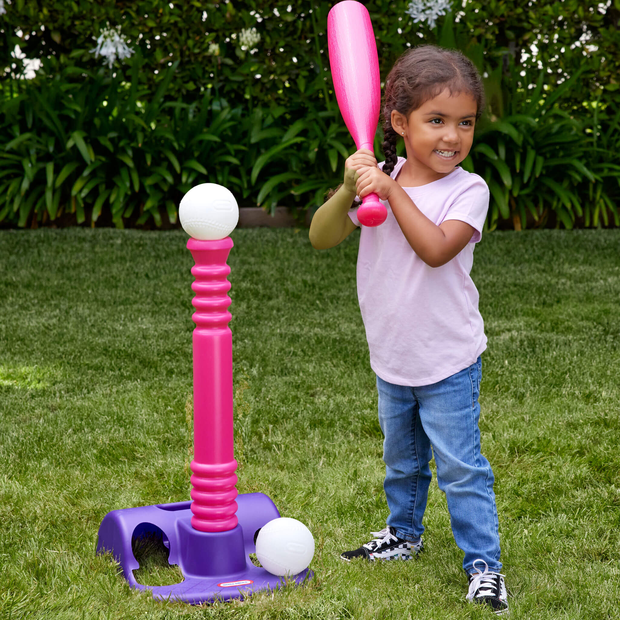 TotSports™ T-Ball Set - Purple and Pink - Image 2